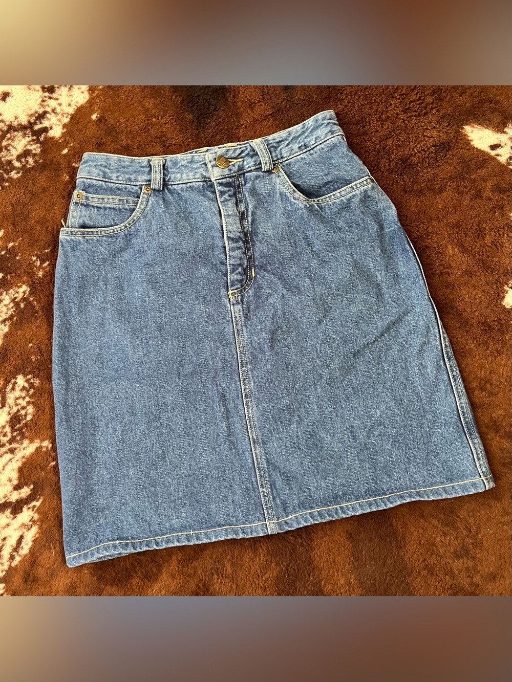 VTG 80’s Liz Wear USA Made ILGWU Denim Skirt | High Waist | Size: 4